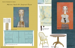 Style board for Melissa Peck's artwork