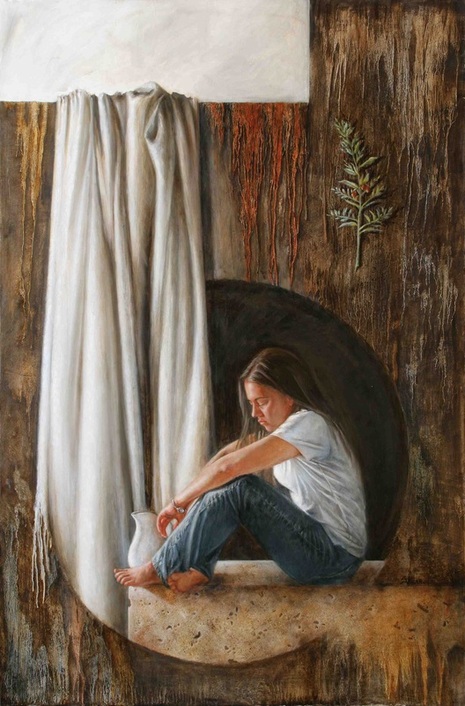 shannon christensen painting of young woman in need of hope