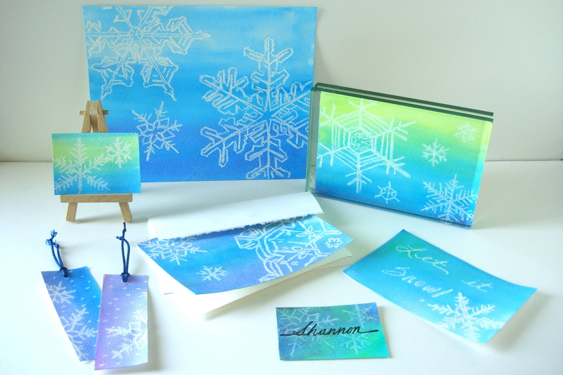 DIY Watercolor snowflake art ideas • Shannon Christensen