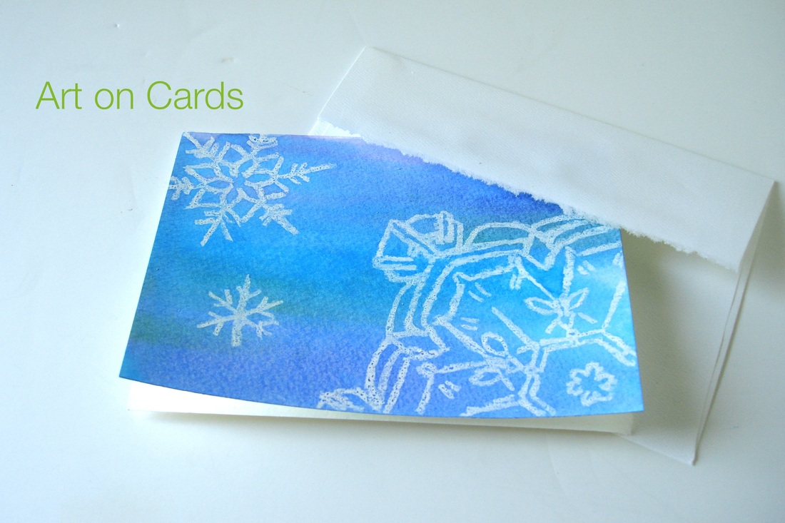 DIY Watercolor snowflake art as cards • Shannon Christensen
