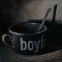 oil painting small works cup and spoon