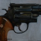 oil painting .44 mag handgun
