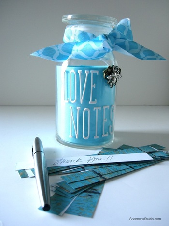 DIY Thank you gift, Love Notes, Shannon Christensen