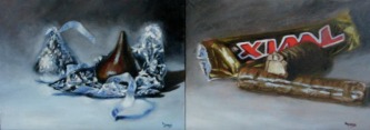 candy bar paintings