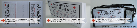hospital contraband kit, shannonsstudio.com, shannon christsensen