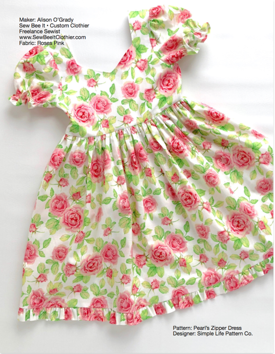 Shannon Christensen Fabric Collection Roses on Dress (Simple Life Pattern Co)