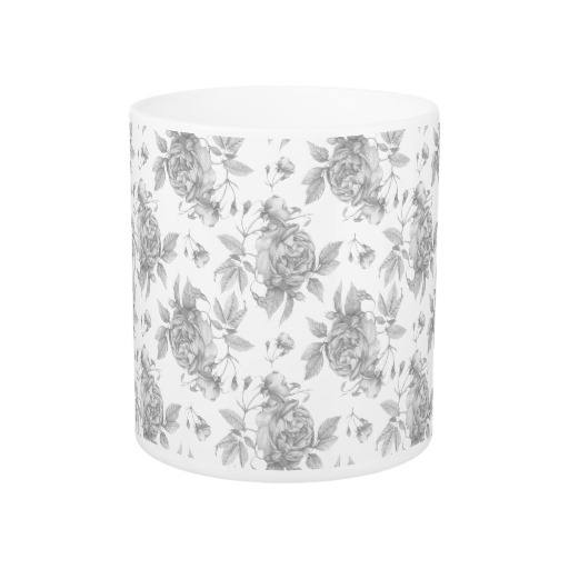 Floral Mug Grey • Be Our Guest Collection • Exclusive Design • Shannon Christensen