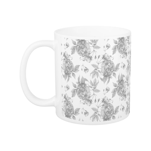 Floral Mug Grey • Be Our Guest Collection • Exclusive Design • Shannon Christensen